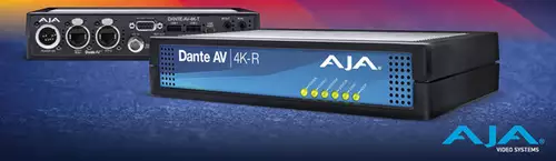 AJA: Neue Dante AV 4K-T/4K-R Konverter und viele Firmware-Updates zur NAB 2023